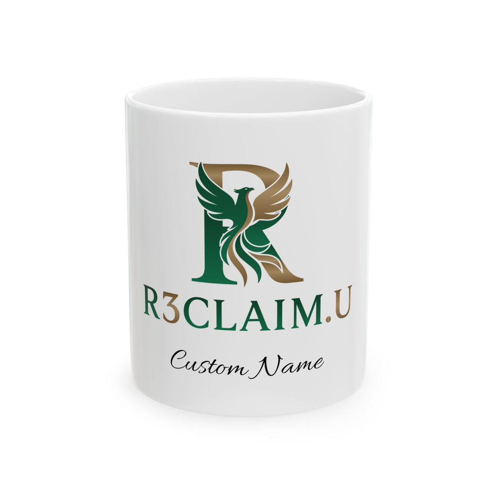 R3CLAIM.U Custom Name Ceramic Mug, (11oz, 15oz)