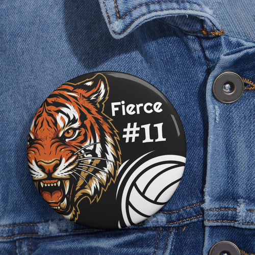 Custom Pin Button - Tiger